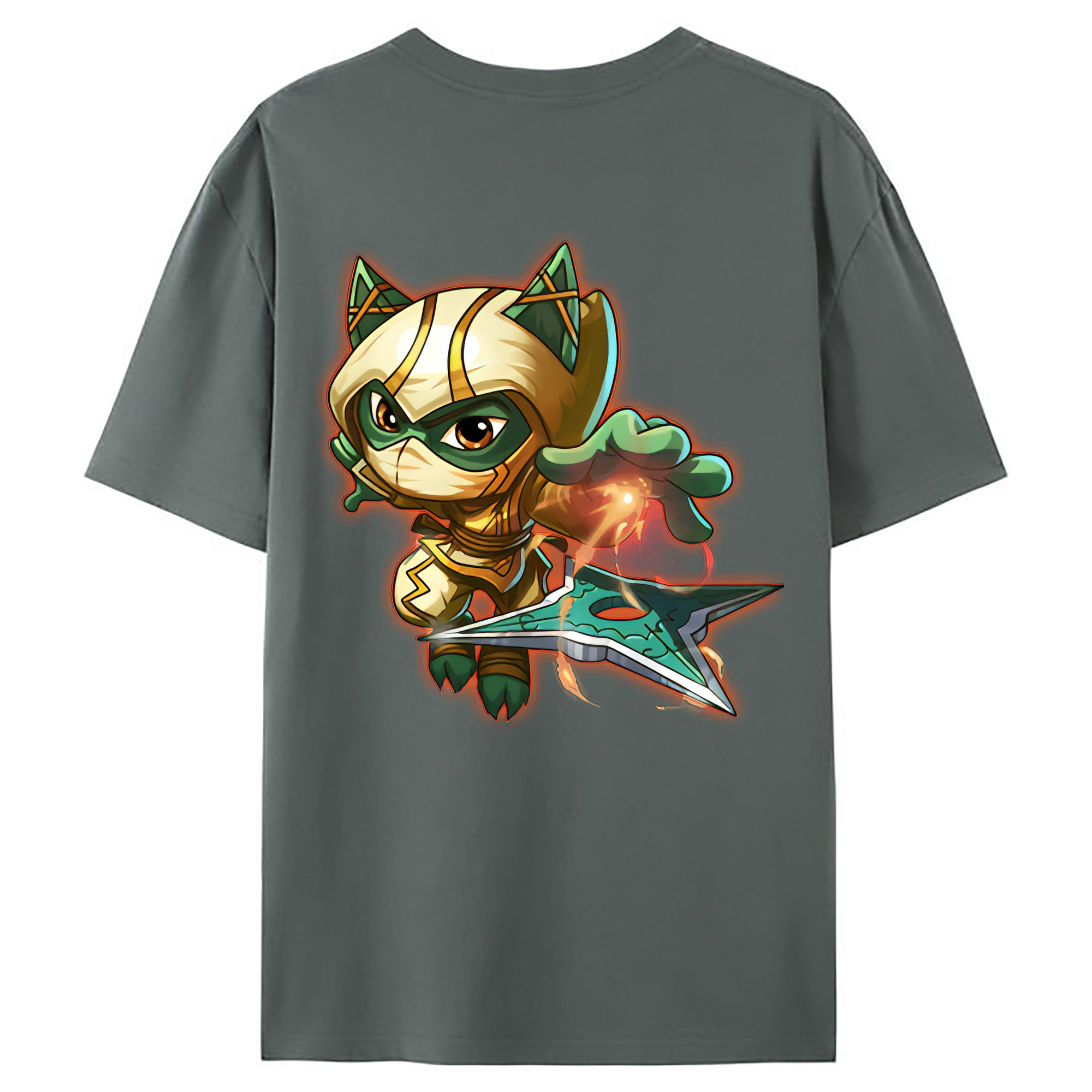 （画像用） リーグ・オブ・レジェンド League of Legends LOL 綿100％ メンズ半袖Tシャツ（バックプリント） 通気性